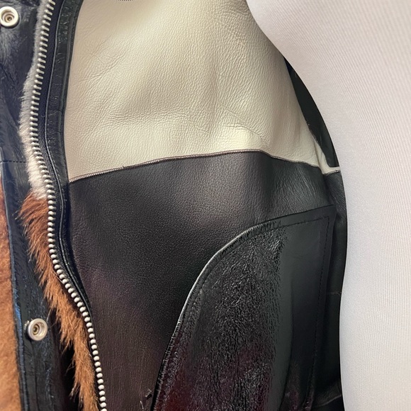 Multicolor Striped Shearling Coat, size S/M - Picture 7 of 9